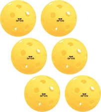 6 Pack Pickleballs Indoor or Outdoor, USAPA Approved, Crack-Resistant