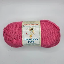 Red Heart Stitch Nation Bamboo Ewe yarn, 55% viscose 45% wool