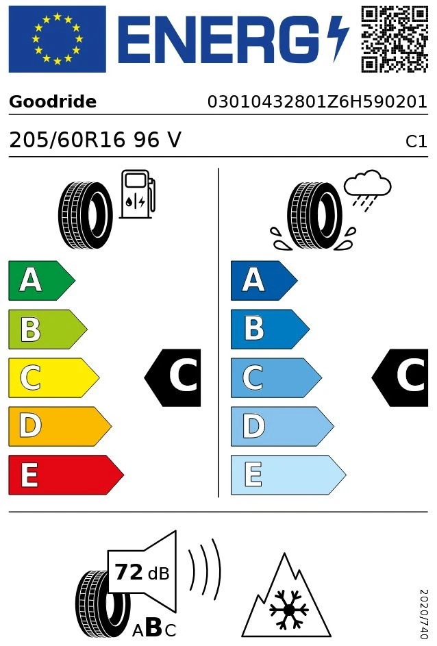 4x Ganzjahresreifen Neureifen Allwetterreifen 205 60 R16 96V XL M+S Schneeflocke - Bild 2 von 3