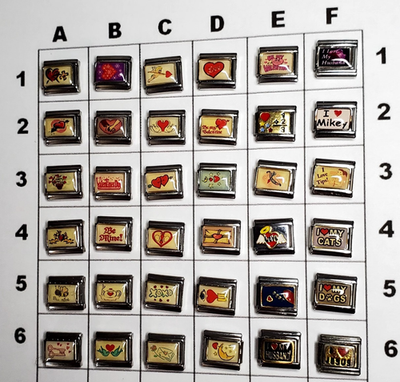 #ad Shop You Pick amp; Choose Hearts amp; LOVE Italian Charms UBERRY StSteel D#x27;linq Enamel $3.99