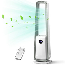 Bladeless Tower Fan with Remote Control Quiet Cooling Fan for Home Office