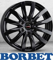 4X Borbet CW6 7,5X18 6/139,70 ET35 Black Polished Matt