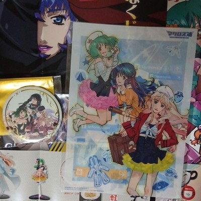 MACROSS F Macross Soul Clear Poster A4 Big Can Badge A2 Poster Set Bundle