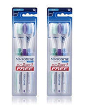 Sensodyne Sensitive Toothbrush Soft Sensitive Teeth, 3 Count Pack of 2 