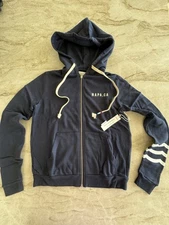 Sol Angeles Napa Zip Sweater Size XL Navy BNWT