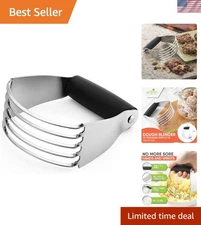 Dough Blender Pastry Cutter Stainless Steel Heavy Duty Black Kitchen Tool