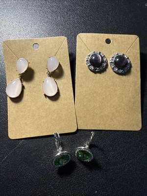 3 Pc Lot Of Costume Pierced Earrings