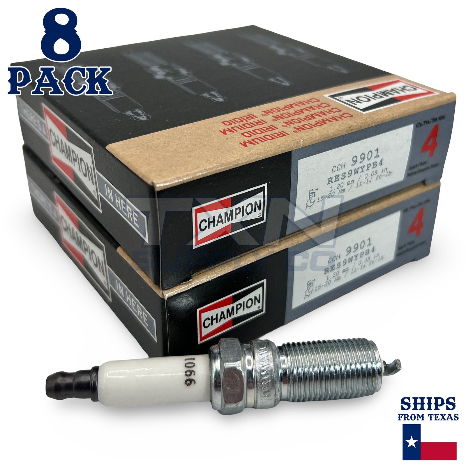 8 Pack Champion Spark Plug - For 2011-2022 Ford F-350 Super Duty 6.2L
