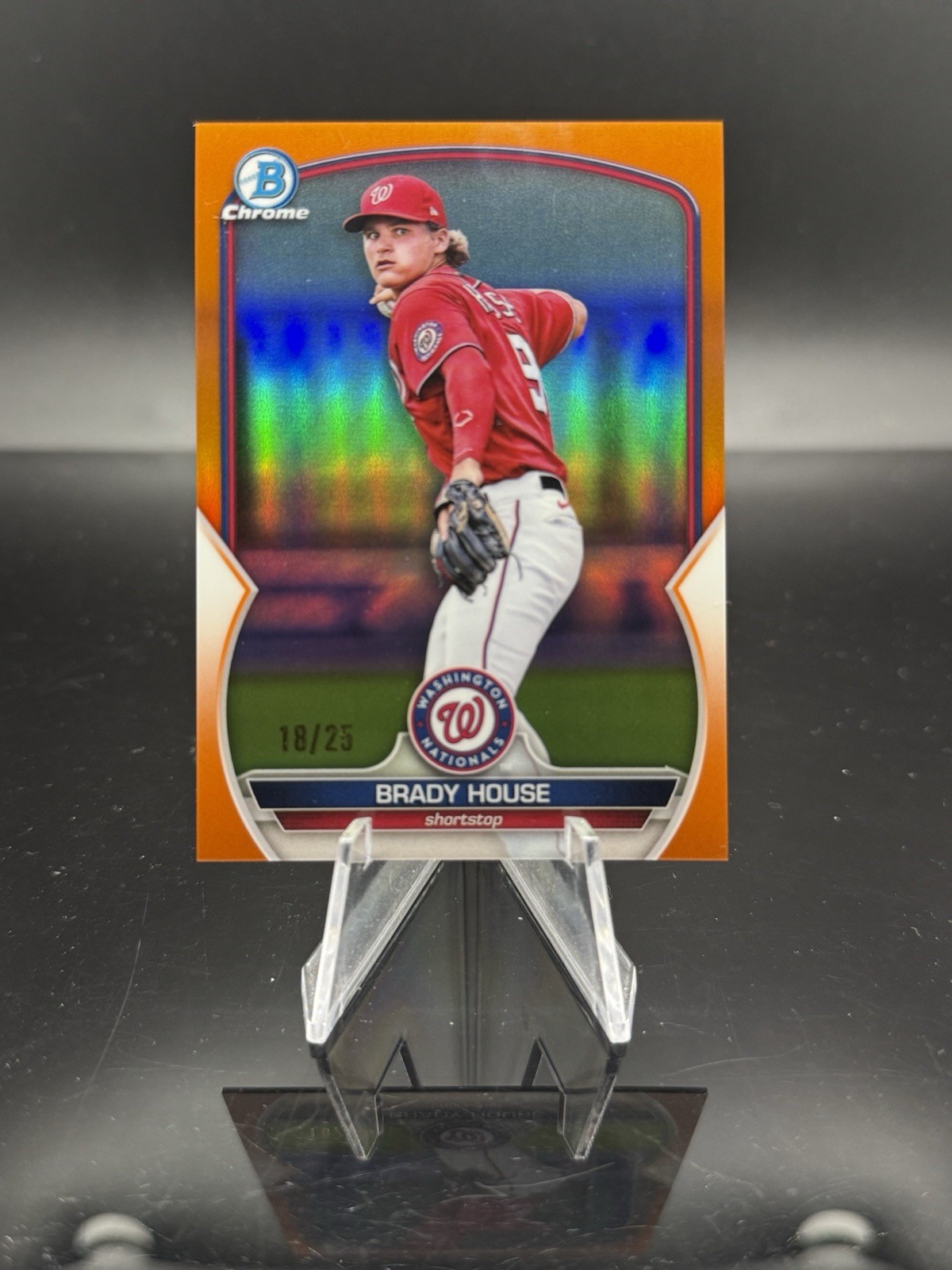 2023 Bowman Chrome Brady House True Orange /25 #BCP-68 Nationals