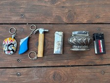 Lot of 6 Vintage cigarette Lighters + Pipe