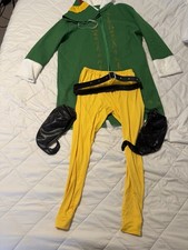Complete Buddy the Elf Adult Costume XL , Belt, Shoe Covers, Pants, Coat Hat