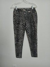 Michael Kors Grey Leopard Print Jeans Size PS