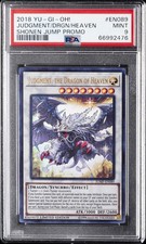 2018 YU-GI-OH! SHONEN JUMP PROMO #EN089 JUDGMENT, THE DRAGON OF HEAVEN PSA 9