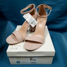 A New Day AS149 Ema Women's Blush Micro Suede Strappy Sandal Size 6 in Box