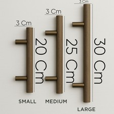 Knurled Bar Handle – Black & Coffee Gold | 20cm 25cm 30cm Modern Aluminium