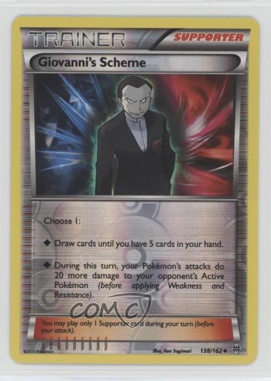 Giovanni's Scheme Reverse Foil Pokémon XY BREAKthrough #138