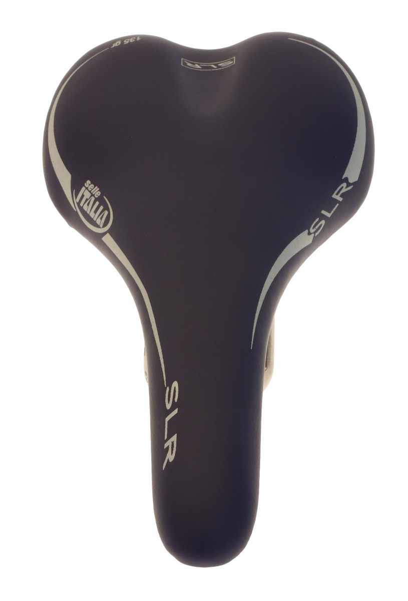 Selle Italia SLR Saddle Carbon Fiber Titanium Rails Blue Leather