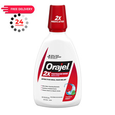 Orajel Toothache Rinse, Analgesic and Astringent, 16 Fl Oz Pack of 1