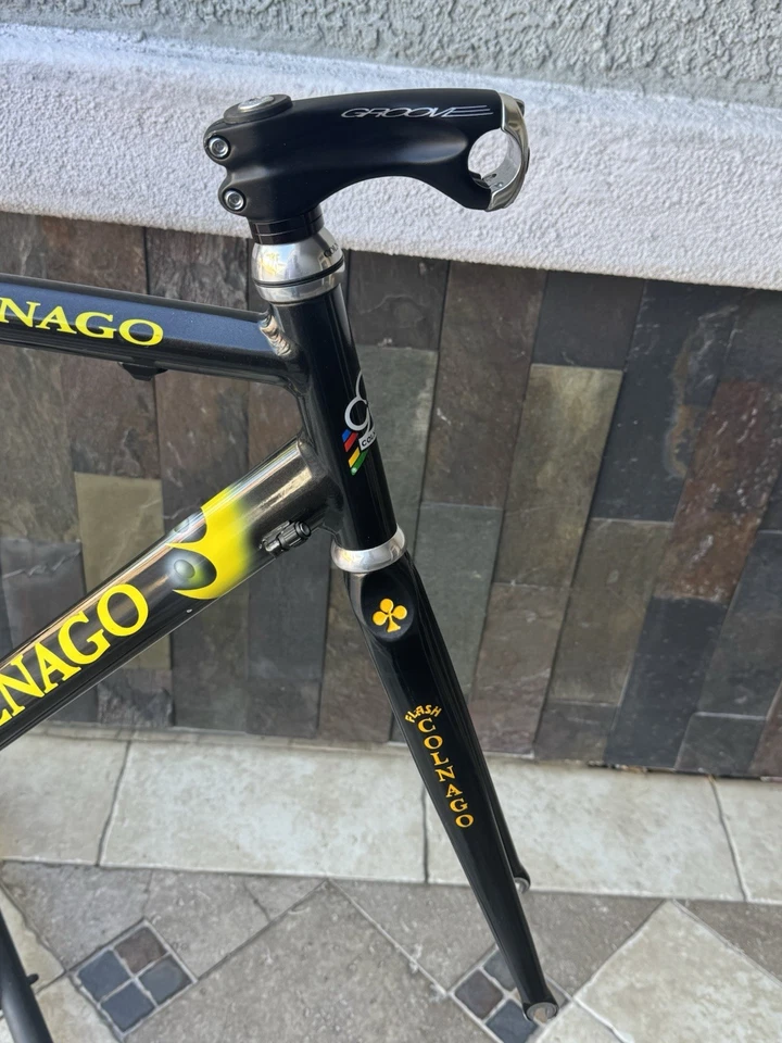 Quadro Colnago Asso 54cm 7005 liga bicicleta de estrada garfo de carbono 700c freio aro vintage - Imagem 2 de 4