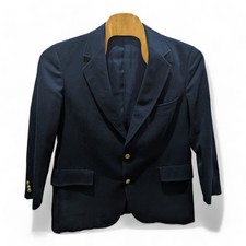 Vintage Pendleton Men's 46 100 Wool Gold Button Navy Blazer - Preowned