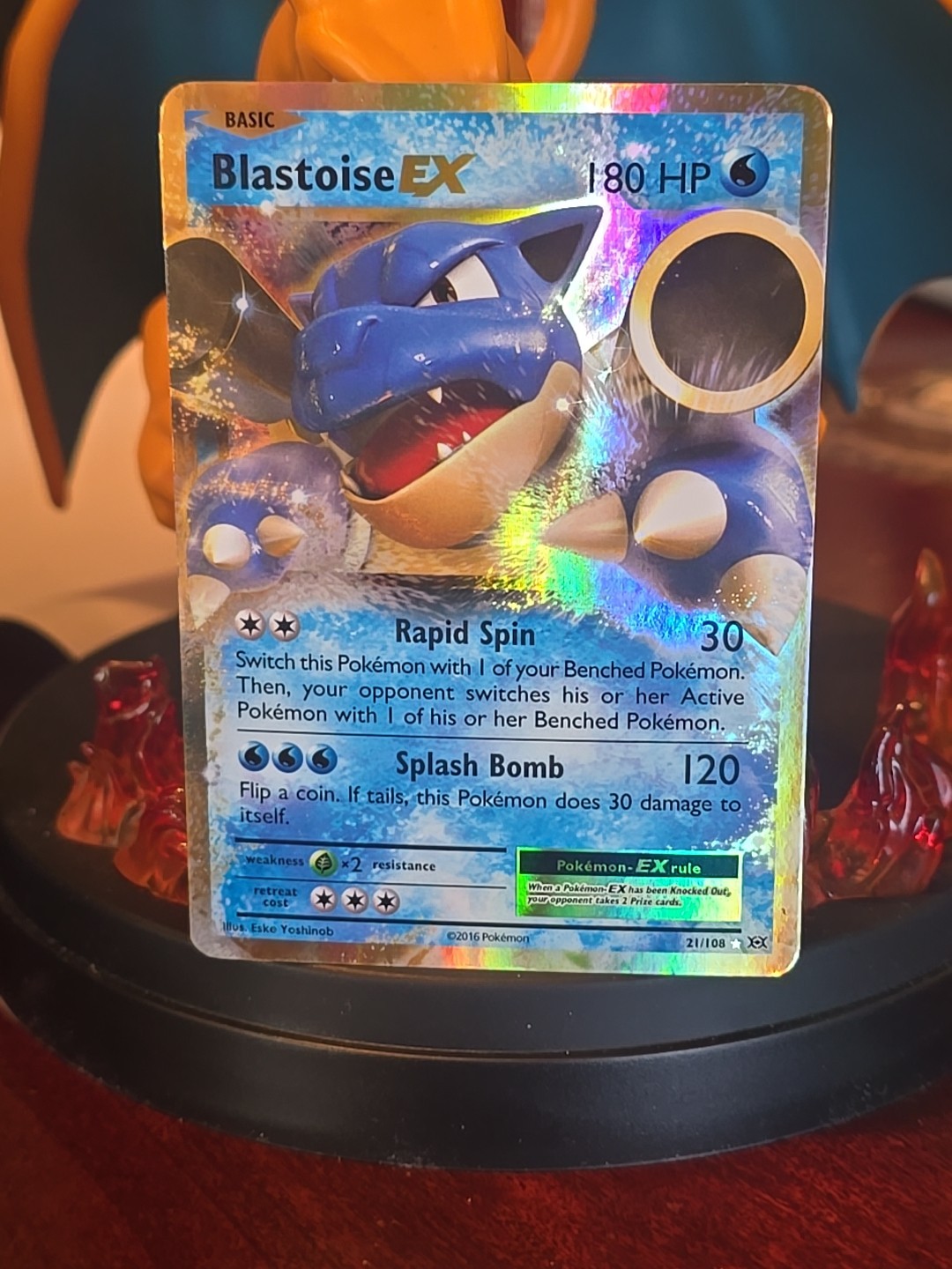 Pokémon TCG XY Evolutions Blastoise EX NM 21/108 Ultra Rare Holo Card