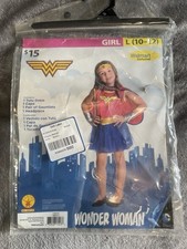 Wonder Women Child Costume Large size 12-14 HALLOWEEN Includes Dress Tiara
