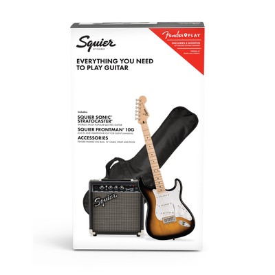 Squier Series Stratocaster Pack MN 2-Color Sunburst - E-Gitarren Anfänger Set