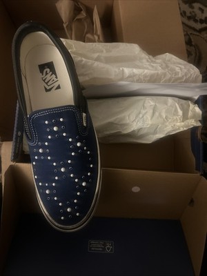 Vans Premium Classic Slip-On  Pearlized Pack- Indigo Blu  men s size 11.5