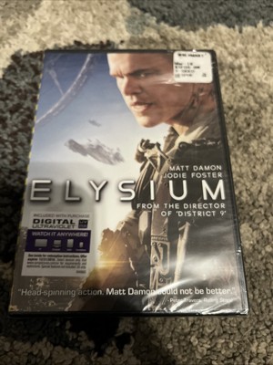 Elysium (DVD, 2013) New Sealed Matt Damon Jodie Foster Sci-Fi Futuristic Flick