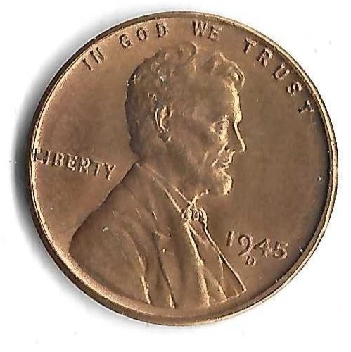 1945-D - U.S. Lincoln Wheat Cent - UNC                            (BB-42)