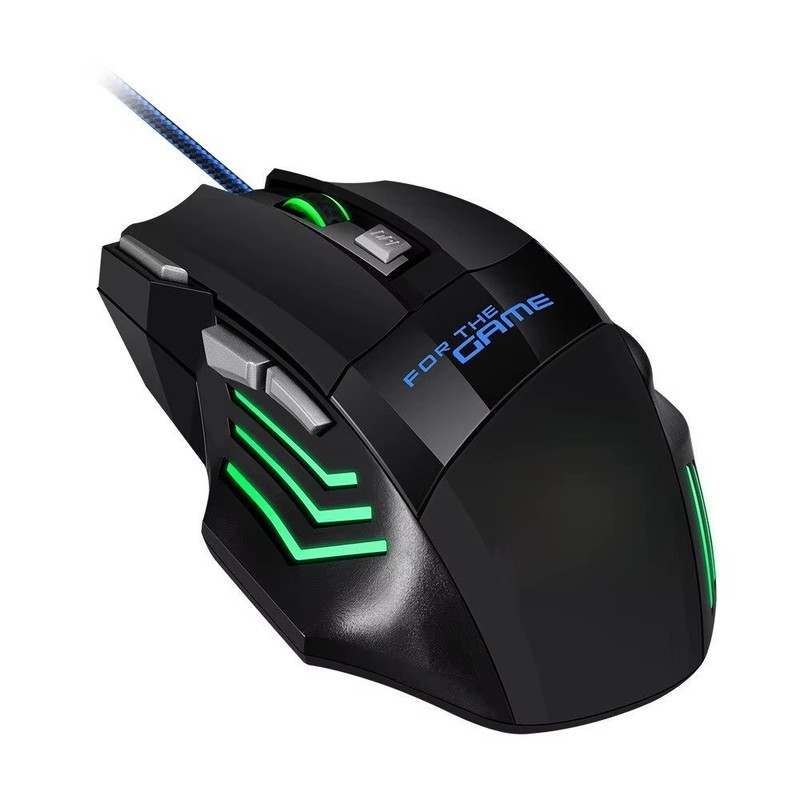RGB Gaming Mouse Wired 7200 DPI 7 Colors LED Side Buttons Wired USB PC Laptop UK