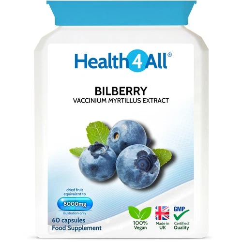 Bilberry Strong Extract 8000mg Capsules | MIN 25% OF ANTHOCYANINS