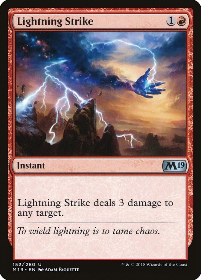 Lightning Strike 152 Uncommon Core Set 2019 Magic: The Gathering Near Mint