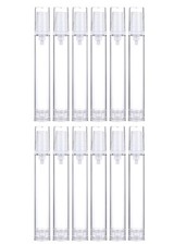 12 Pcs Vacuum Lotion Bottles Plastic Airless Pump Bottles Travel DIY Cosmetic...