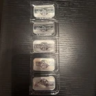 Silver Bars 1 Troy oz .999 Fine Silver Bars Silvertowne Mint Sealed, lot of 5