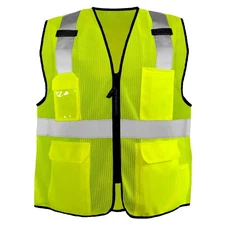 OccuNomix Type R Class 2 High-Vis Mesh Surveyors Safety Vest - LUX-SSGCS