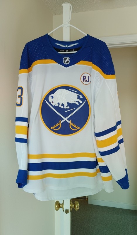 NHL Adidas 2023-24 Buffalo Sabres Game Worn Away Jersey Ryan Johnson 56
