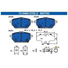 Satz Bremsbeläge 24351583 Bremsklötze hinten für Toyota Corolla E21 Yaris MXP