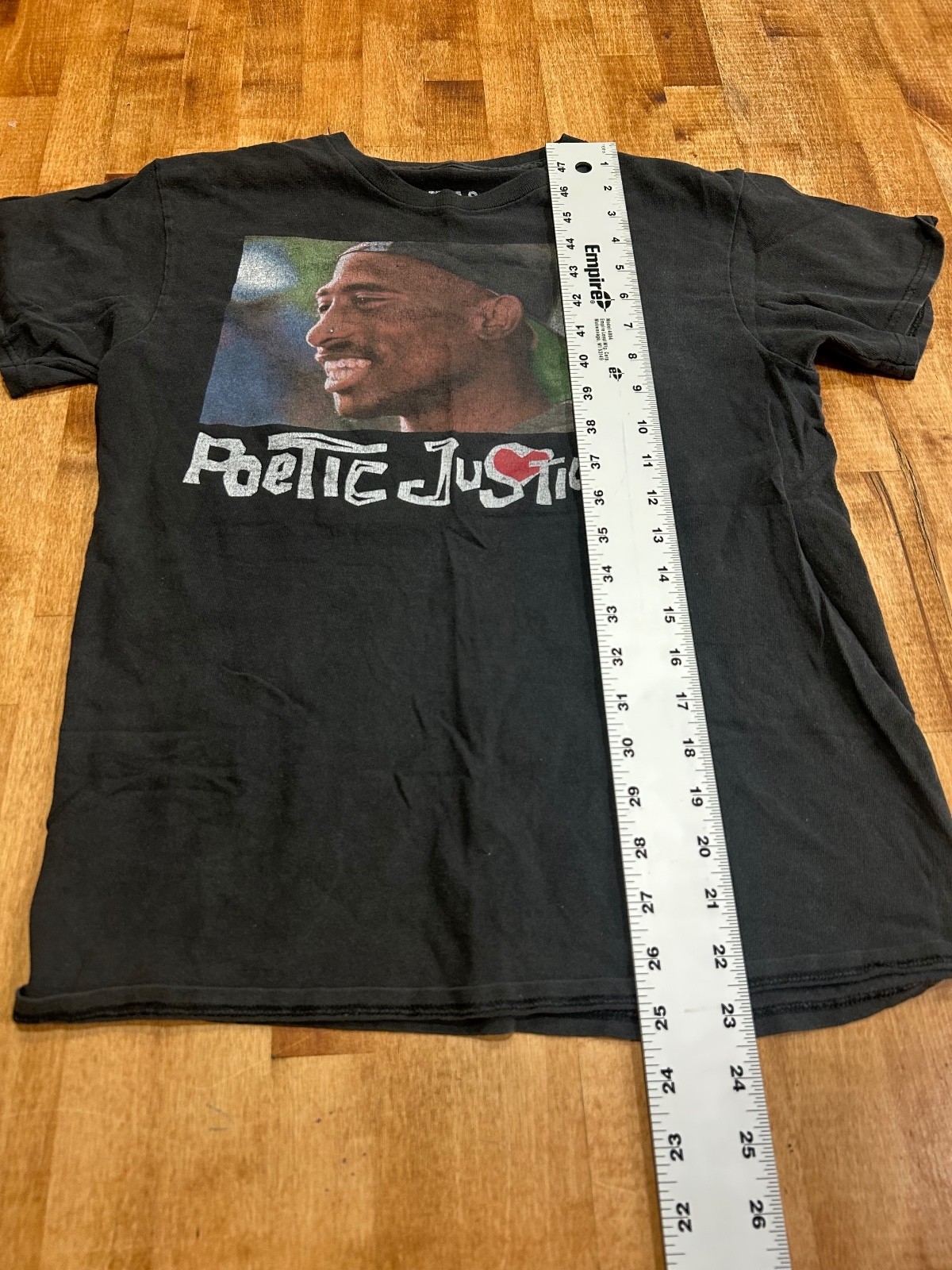 Poetic Justice Black Graphic T-Shirt Size Small - Gem