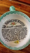 Vintage La Spaghettata Spaghetti alla Marinara Schale mit Henkel italienische Taormina sehr guter Zustand