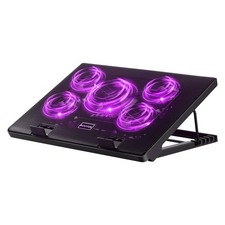 Laptop Cooling Pad, Laptop Cooler with 5 Quiet Fans for 12"-17" Computer PC N...