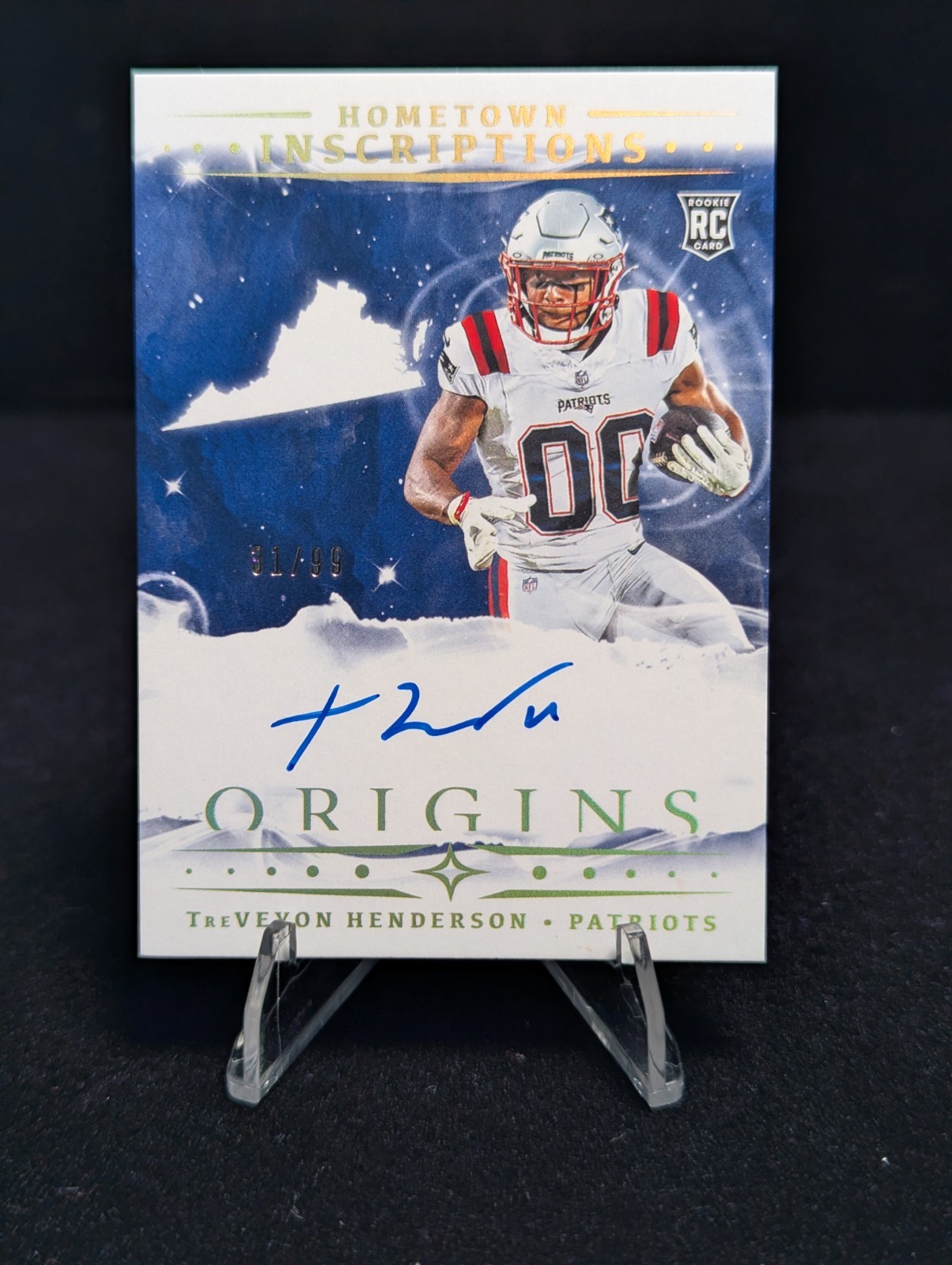 2025 Panini Origins-Treveyon Henderson Hometown Inscriptions White Auto RC /99
