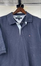Tommy Hilfiger Short Sleeve Polo Shirt Men's XL Blue Casual FLAW