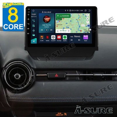 Android 14 9'' 4G+64G Autoradio CarPlay BT SWC RDS GPS NAVI Für Mazda 2 2014-2023