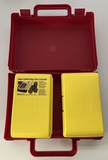 Lonchera Clik con mini enfriador amarillo aislado lata de refresco caja de jugos almuerzo 1993