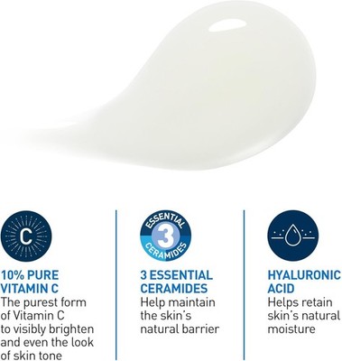 CeraVe Skin Renewing Vitamin C Serum Hyaluronic Acid & Vitamin B5 1 oz 30ml NEW
