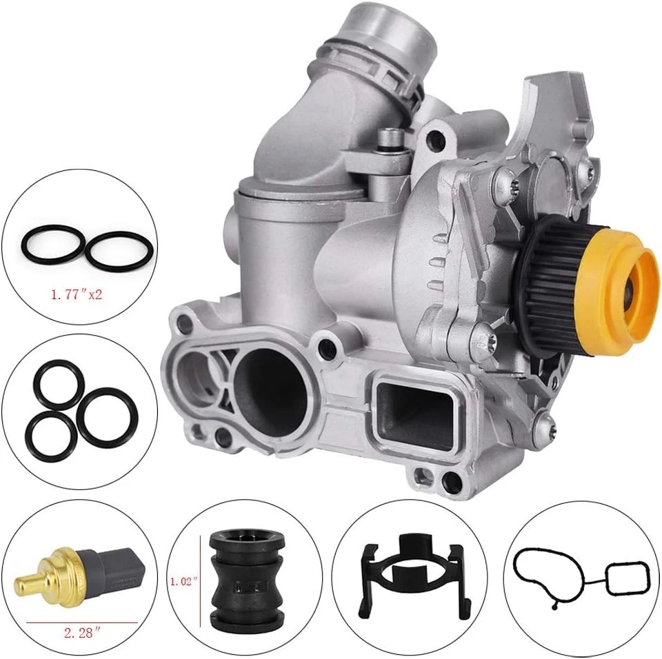 Water Pump & Thermostat For Audi A3 A4 A5 VW CC Tiguan GTI 1.8T 2.0T 06H121026 - Image 4 of 4