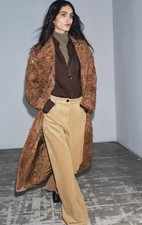 ZARA EMBROIDERED LONG COAT ZW LIMITED EDITION LIGHT PINK Size L REF. 3736/253