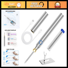 Cordless Soldering Iron Kit - 1100mAh USB Rechargeable Electric Gun for DIY Repa