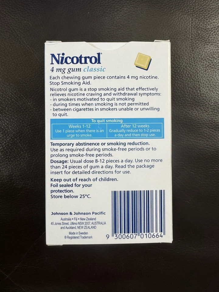 Goma Nicotrol Nicotina 4mg CLÁSICA 105 piezas 4 cajas/ 420 piezas - caducidad 06/2027 Foto 2 de 2